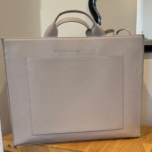 Elegant Gray Leather Bag